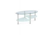 Konferenční stolek GCT-301MIL1, š 100 x hl 60 x v 41, sklo/nerez, 1 090 Kč,